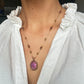 Collier Court Tibétain Améthyste Violette Fil Doré 2 - Sharing