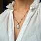 Collier Court Tibétain Rainbow Moonstone (Rare) - Sharing