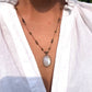 Collier Court Tibétain Rainbow Moonstone (Rare) - Sharing