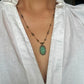 Collier Court Tibétain Ancient Roman Glass - Sharing