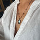 Collier Court Tibétain Topaze Bleue (Rare) - Sharing