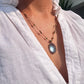 Collier Court Tibétain Topaze Bleue (Rare) - Sharing