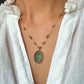 Collier Court Tibétain Fluorite Bleue (Rare) - Sharing