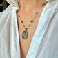 Collier Court Tibétain Fluorite Bleue (Rare) - Sharing