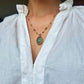 Collier Court Tibétain Fluorite Bleue (Rare) - Sharing
