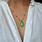 Collier Court Tibétain Chrysoprase 2 - Sharing