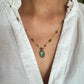 Collier Court Tibétain Ancient Roman Glass Fil Doré (Rare) - Sharing
