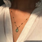 Collier Court Tibétain Ancient Roman Glass Fil Doré (Rare) - Sharing
