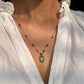 Collier Court Tibétain Ancient Roman Glass Fil Doré (Rare) - Sharing