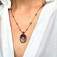 Collier Court Tibétain Fluorite Rainbow (Rare) - Sharing