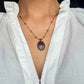 Collier Court Tibétain Fluorite Rainbow (Rare) - Sharing