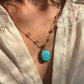 Collier Court Tibétain Turquoise - Sharing