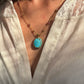 Collier Court Tibétain Turquoise - Sharing