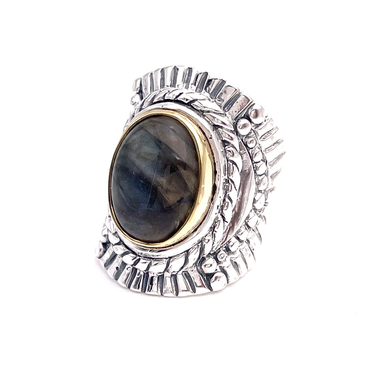 Bague Argent et Labradorite - Jalan Jalan