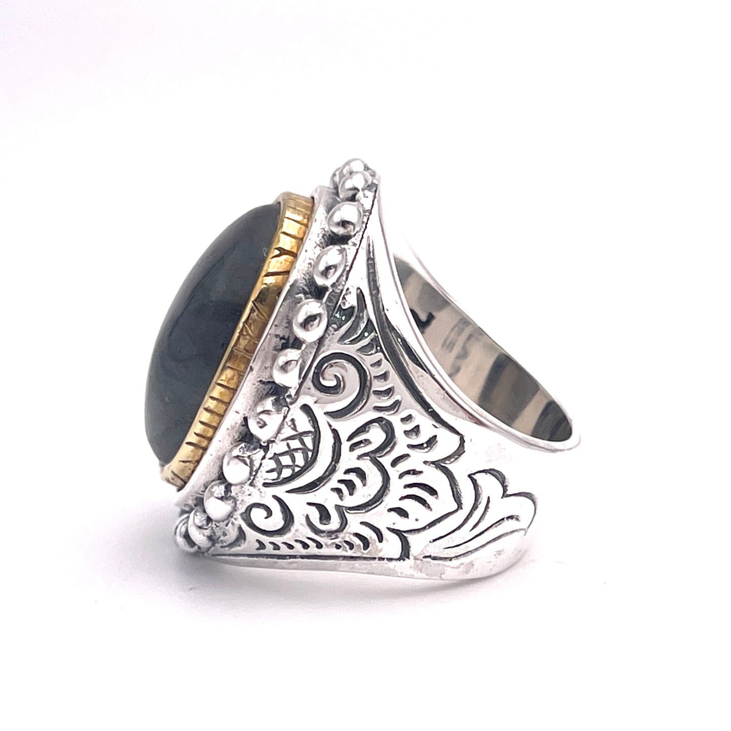 Bague Argent et Labradorite - Jalan Jalan