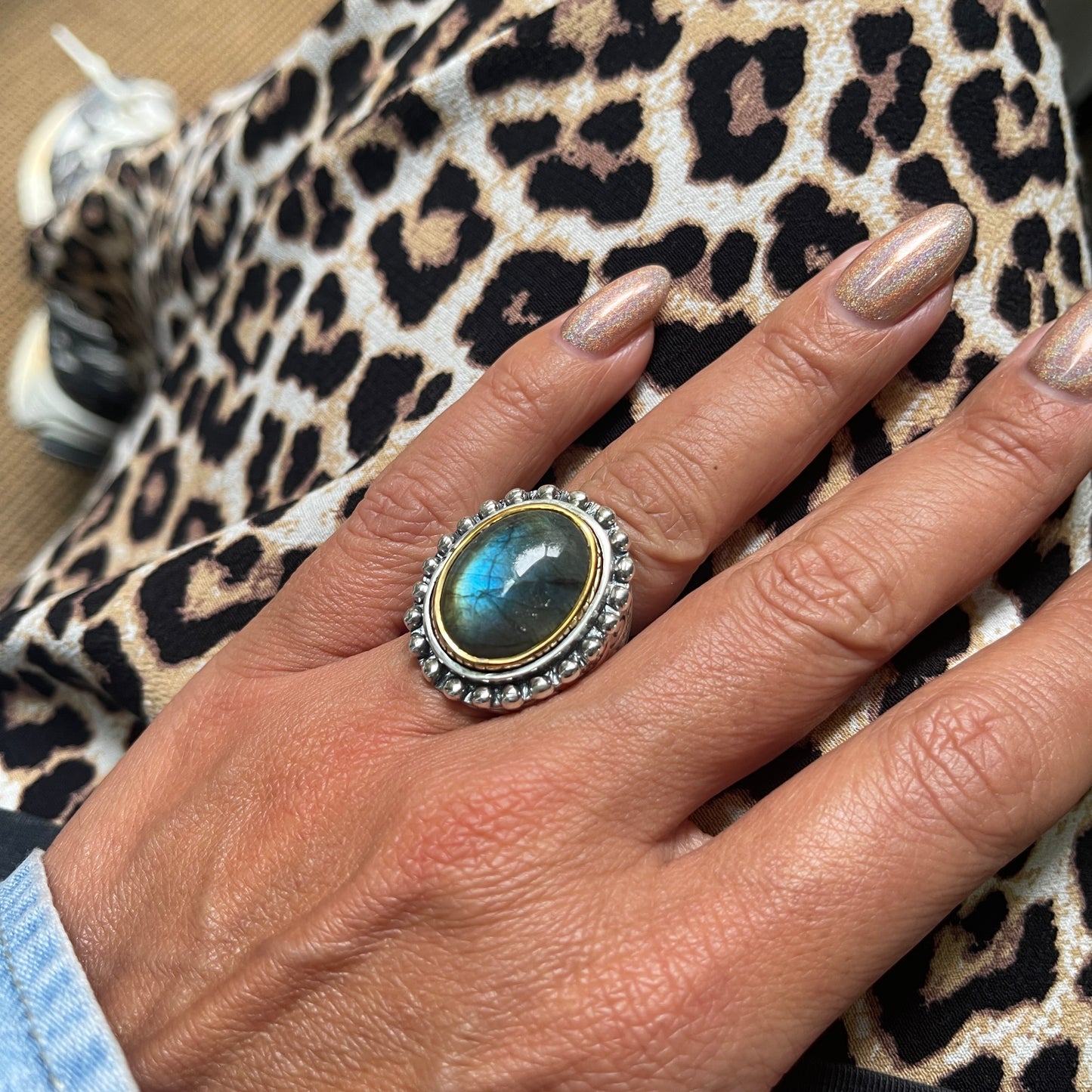 Bague Argent et Labradorite - Jalan Jalan