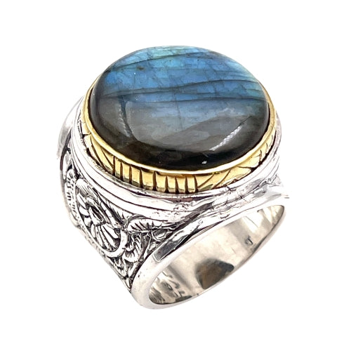 Bague Argent et Labradorite - Jalan Jalan