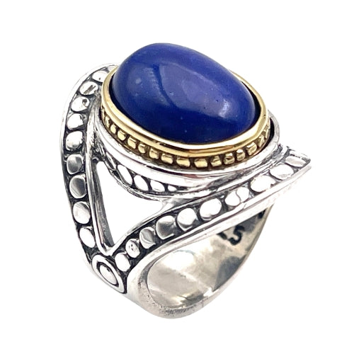 Bague Argent et Lapis Lazuli - Jalan Jalan