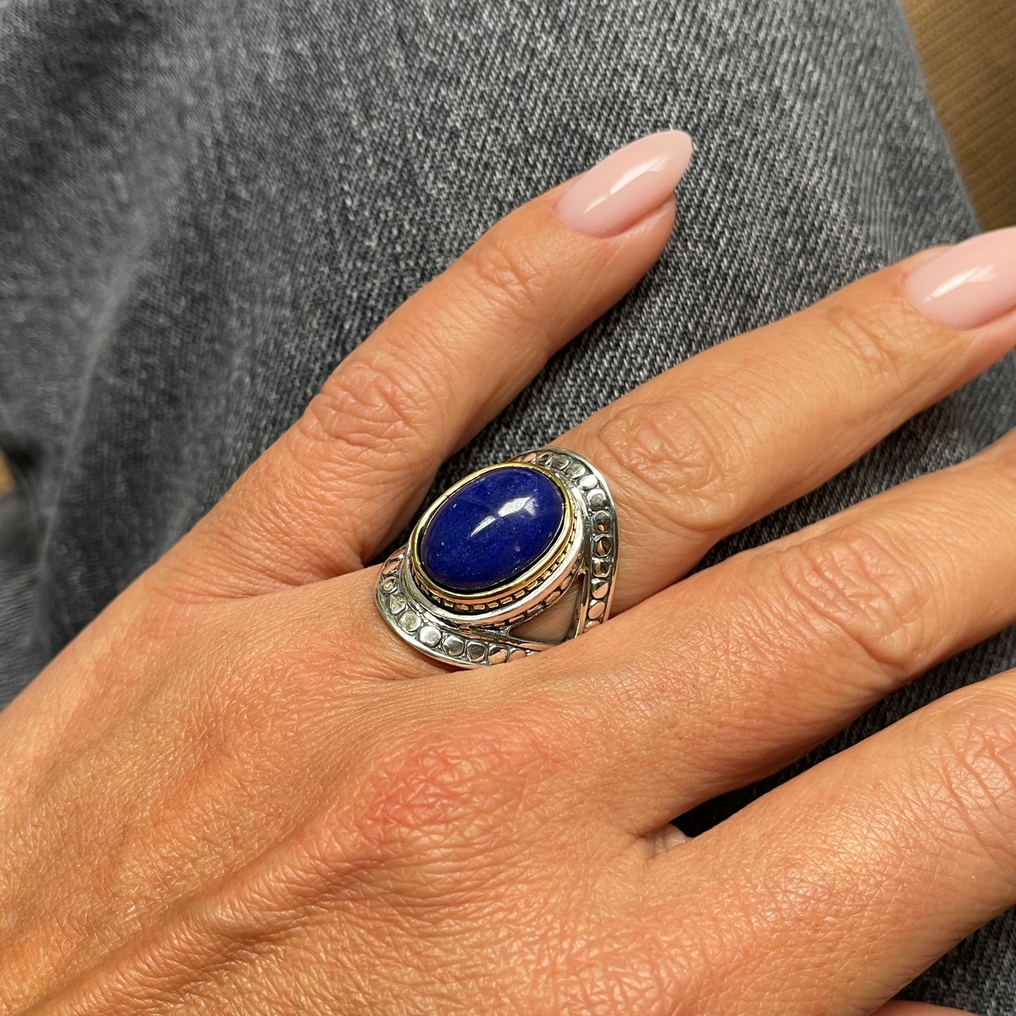 Bague Argent et Lapis Lazuli - Jalan Jalan