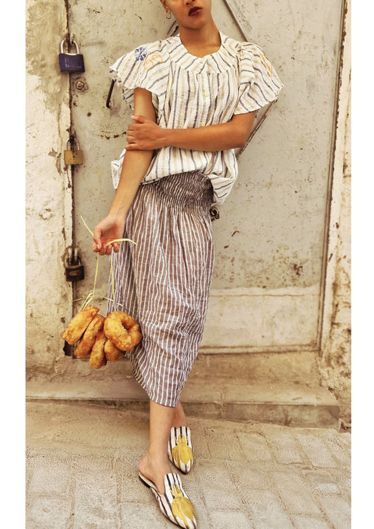 Jupe Smockee Grey - Claramonte