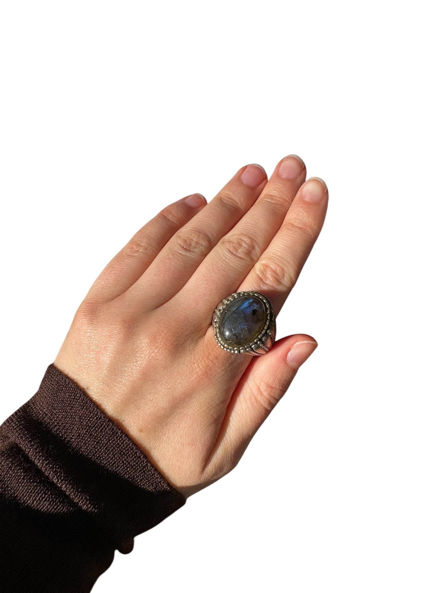 Bague Argent et Labradorite - Jalan Jalan