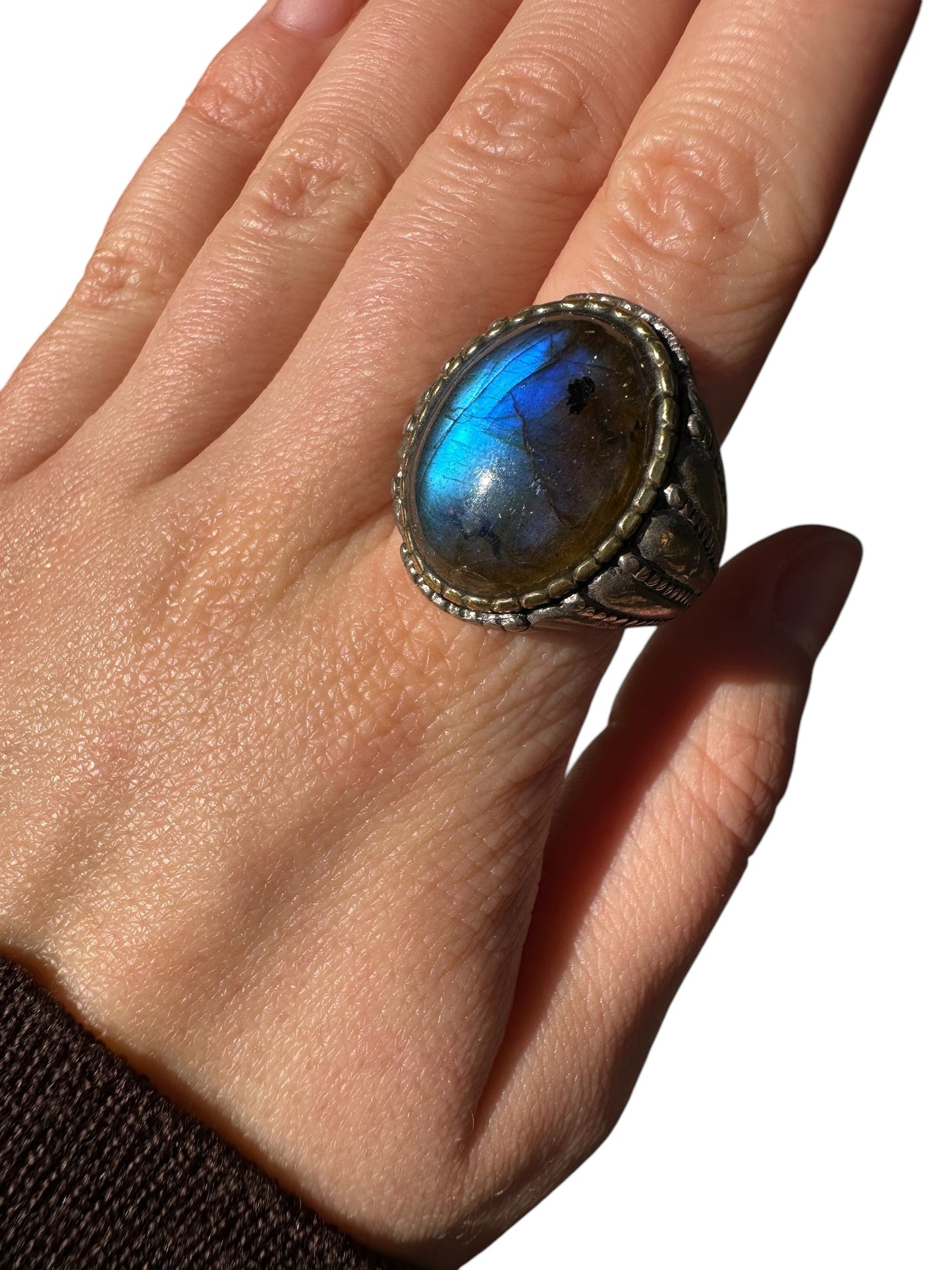 Bague Argent et Labradorite - Jalan Jalan