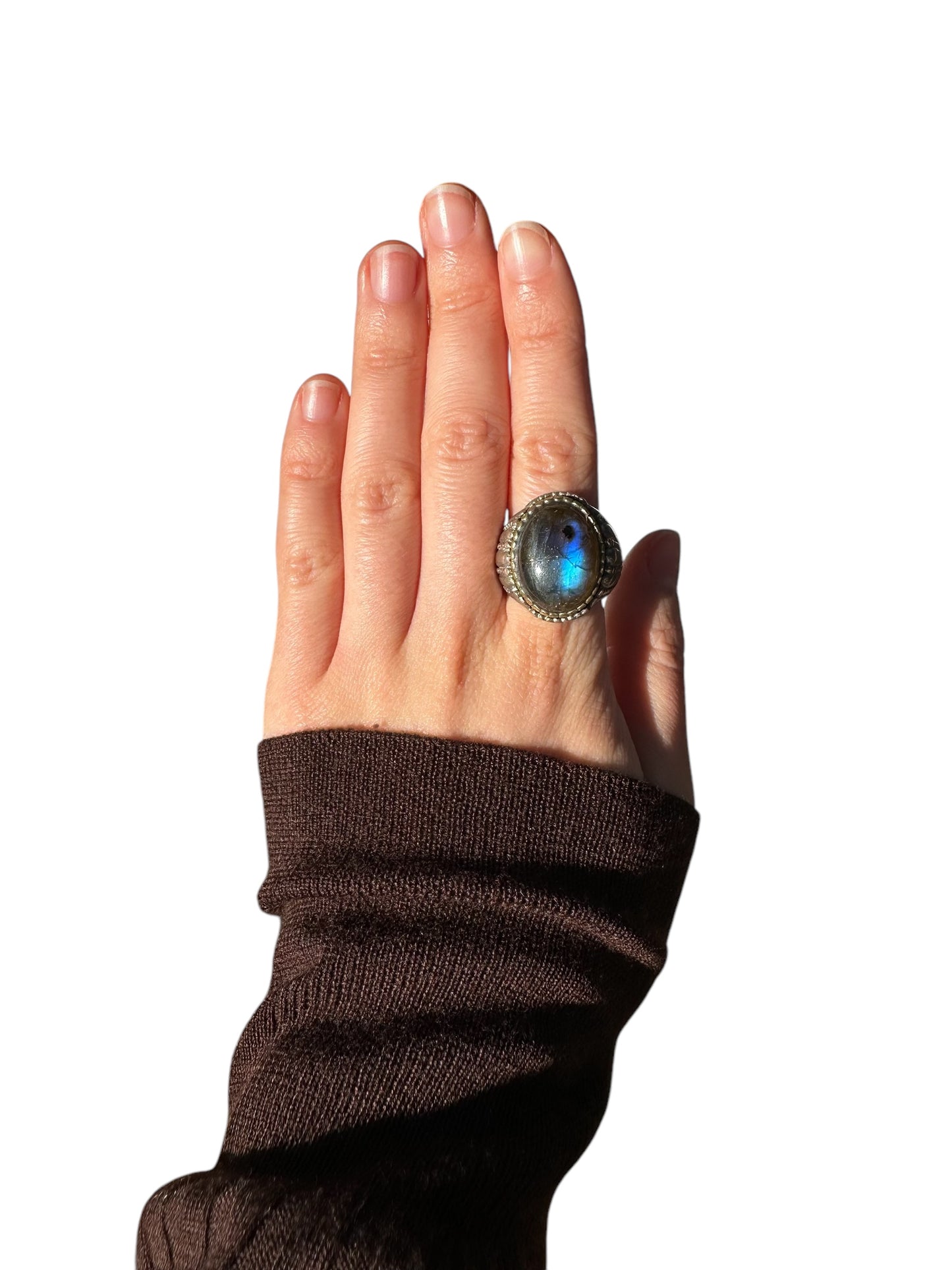 Bague Argent et Labradorite - Jalan Jalan