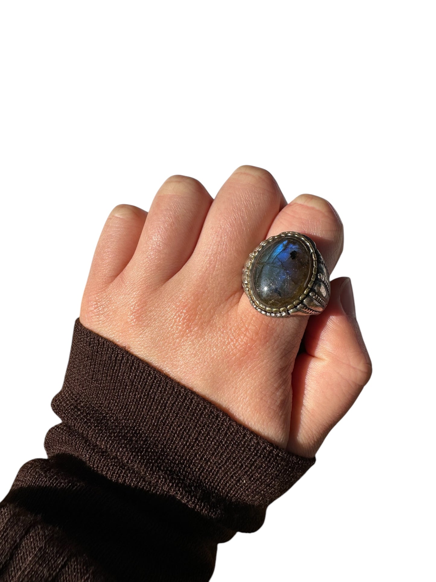 Bague Argent et Labradorite - Jalan Jalan