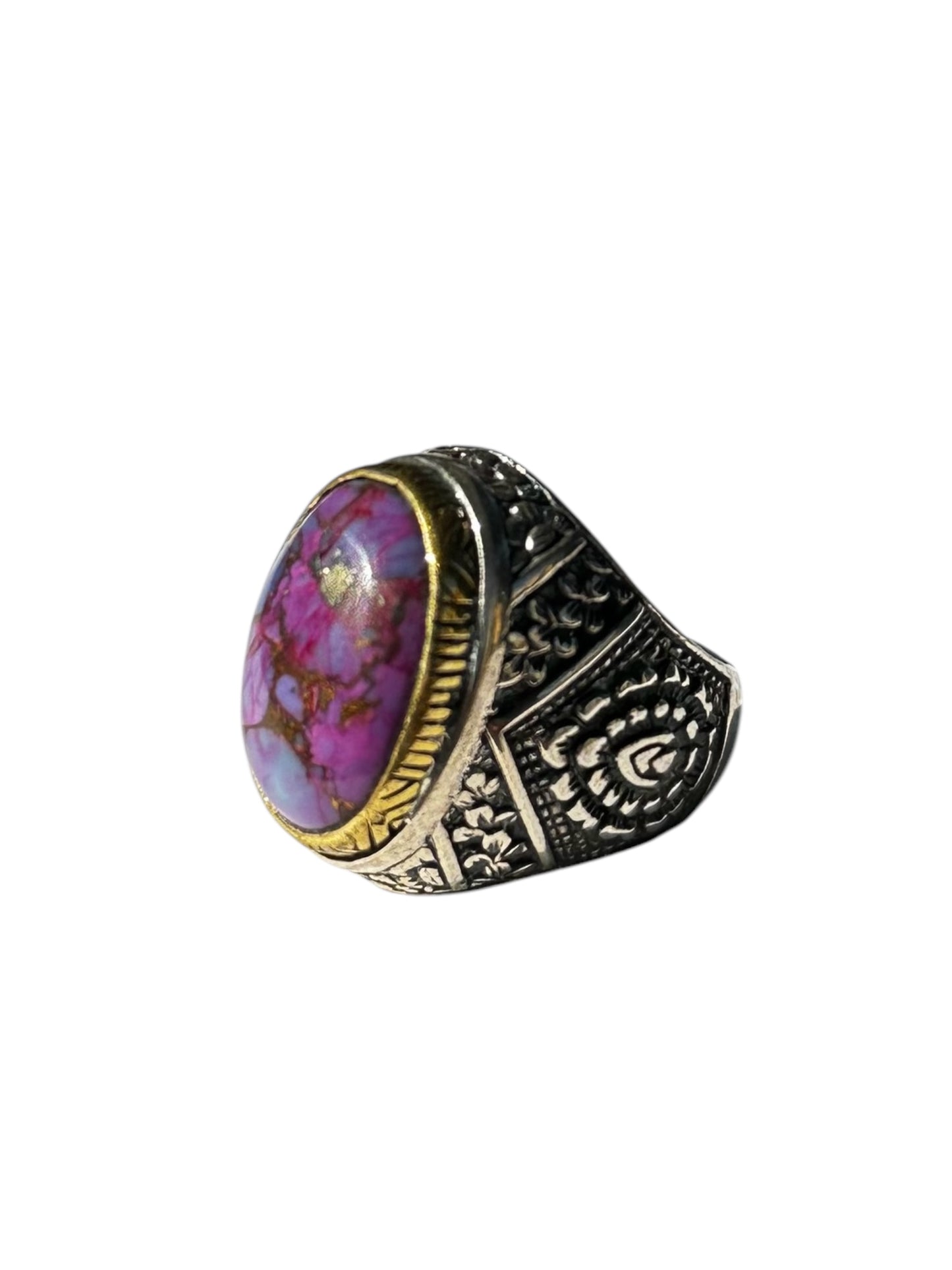 Bague Argent et Chalcopyrite - Jalan Jalan