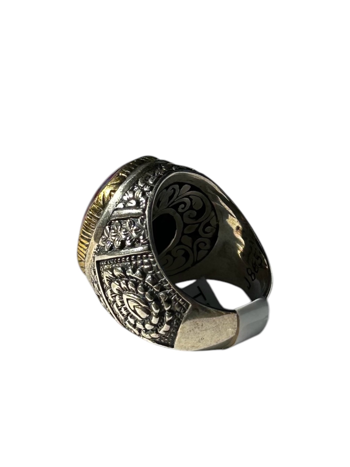 Bague Argent et Chalcopyrite - Jalan Jalan