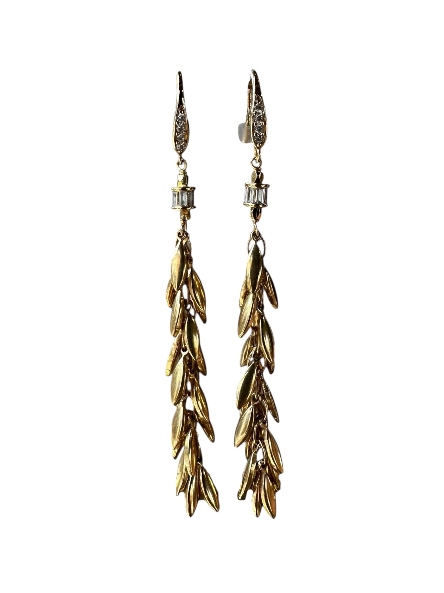 Boucles d'Oreilles Épi Longues Dorées - Hanka ïn