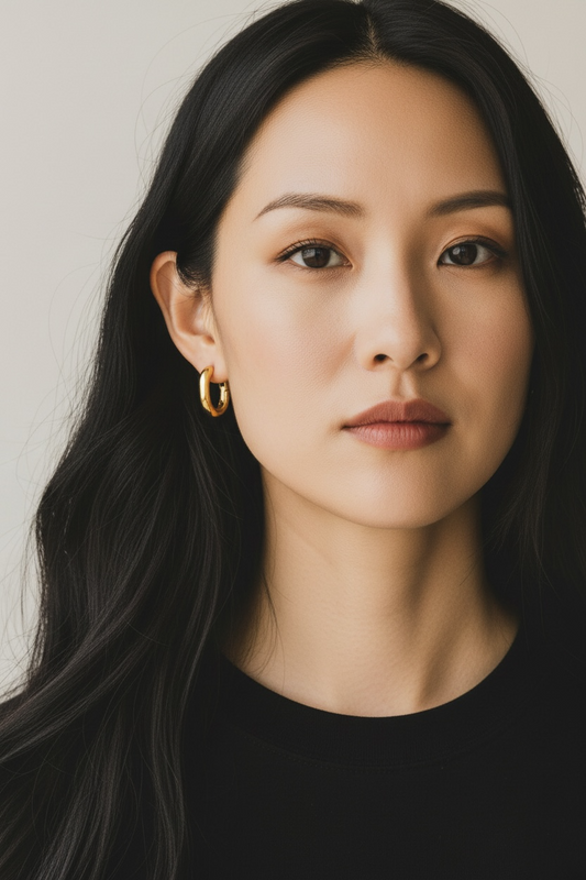 Mini Créoles Dorées Allongées - Hanka ïn