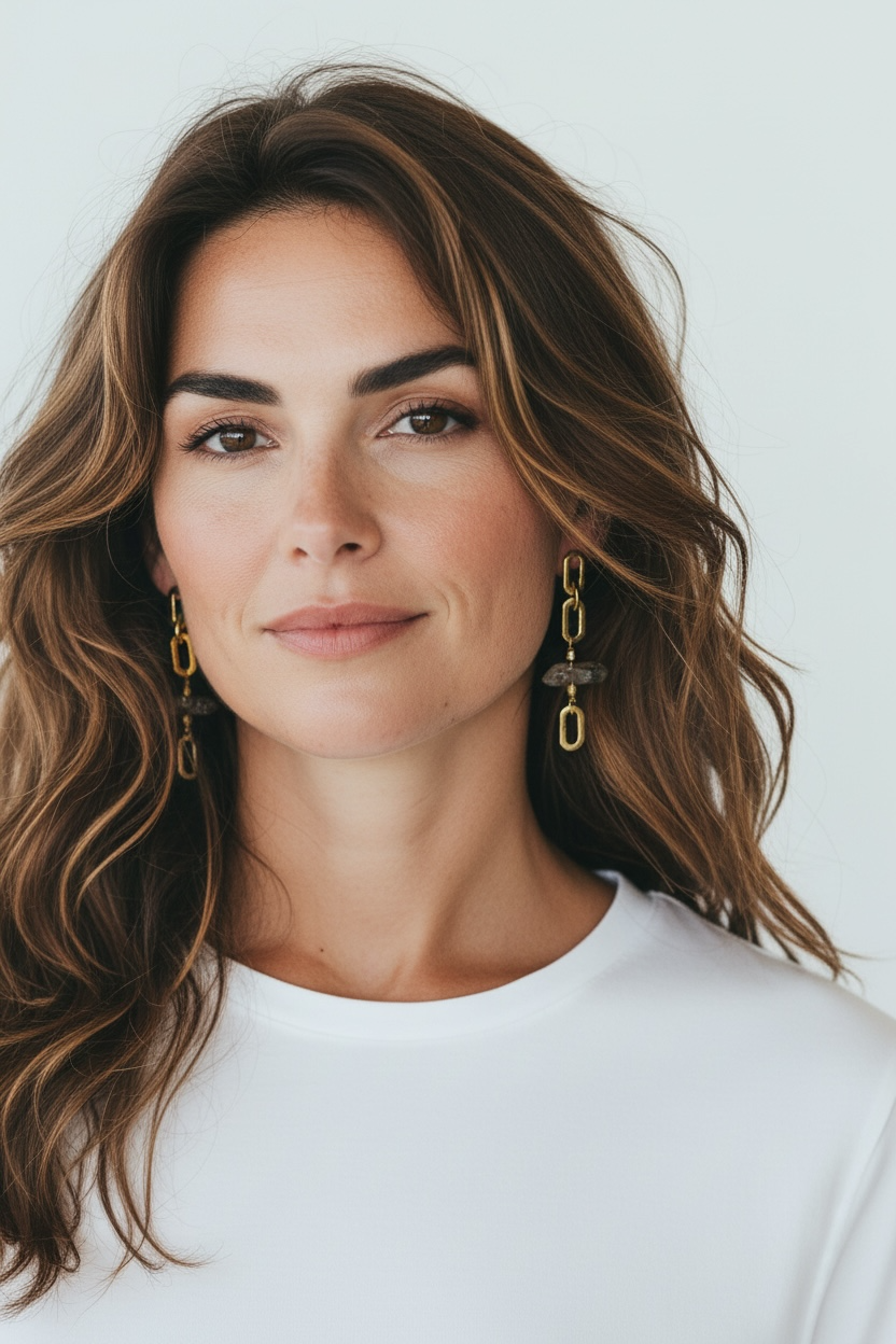 Boucles Pendantes Quartz Rutile - Hanka ïn