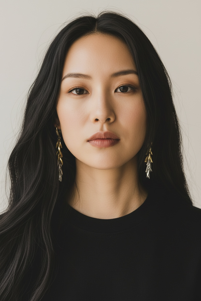 Boucles d'Oreilles Épi Mi-Longues Argent/Or - Hanka ïn