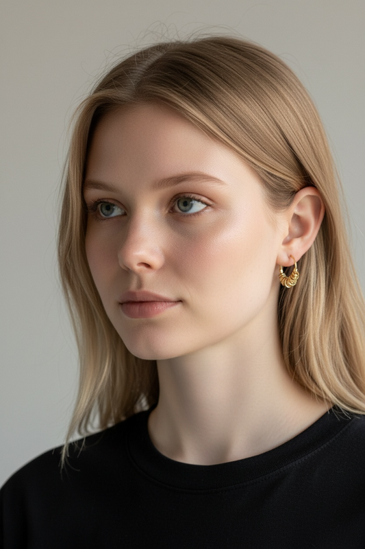 Mini Créoles Anneaux Entrelacés Dorées - Hanka ïn