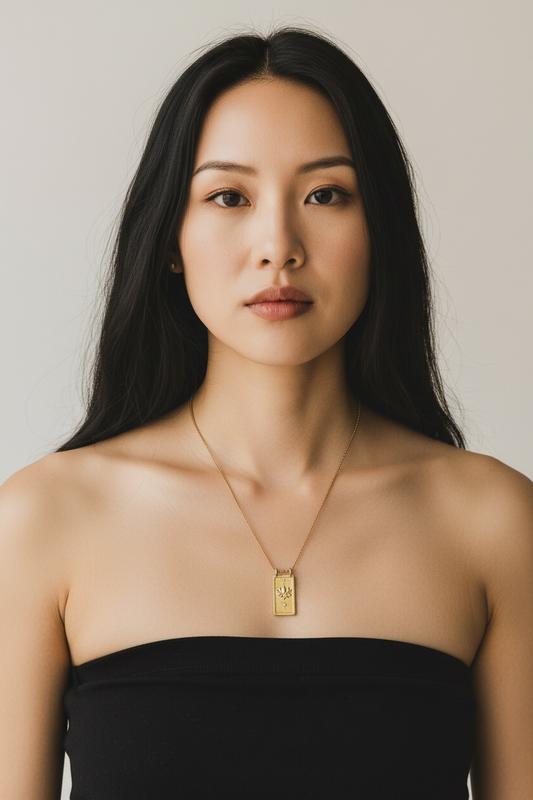 Collier Plaque Lotus - Hanka ïn