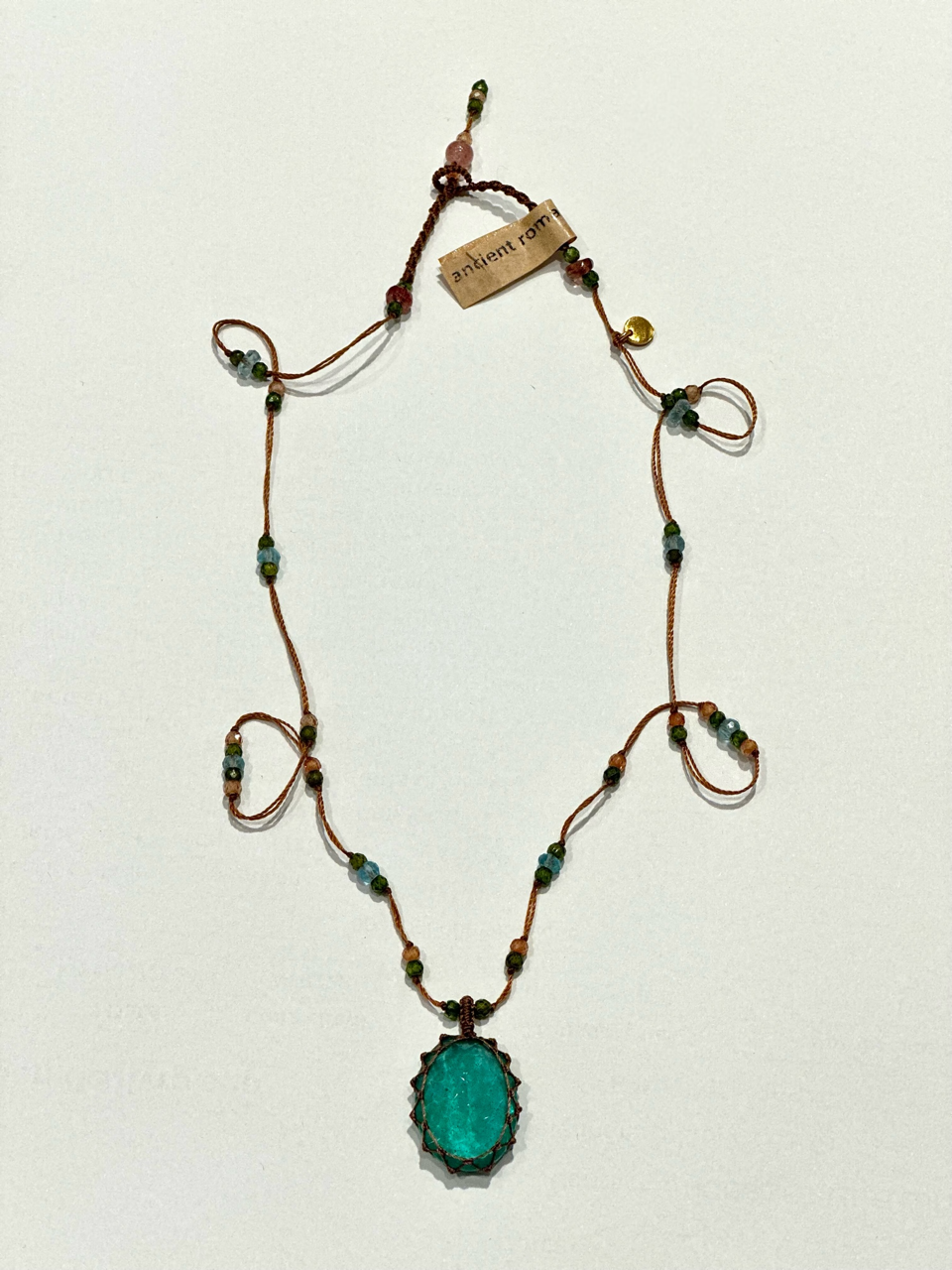 Collier Court Tibétain Ancient Roman Glass (Rare) - Sharing