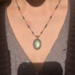 Collier Court Tibétain Labradorite Green Fire Fil Brun - Sharing