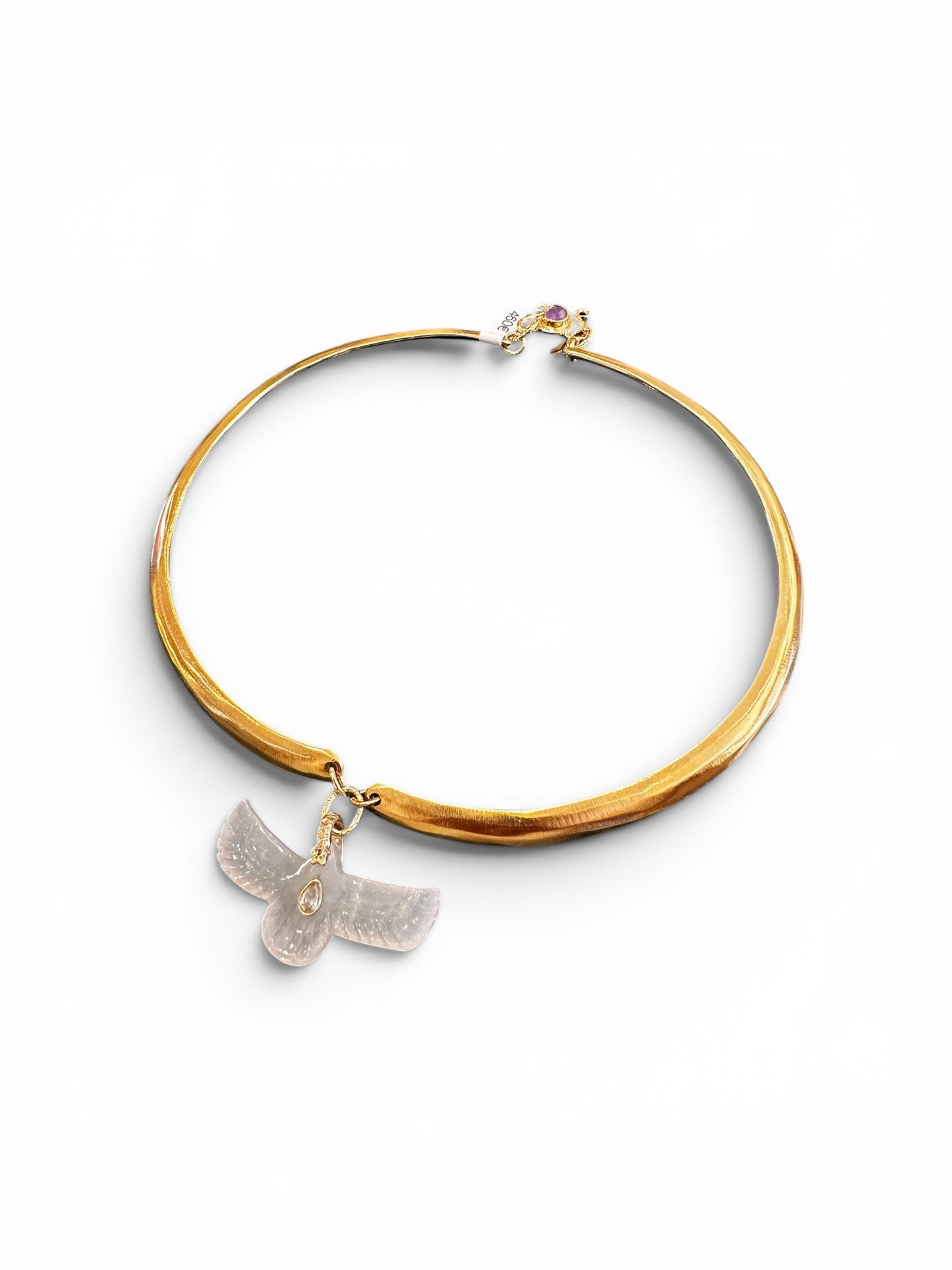 Collier Torque Phoenix Sacré Cristal de Roche - Room Service