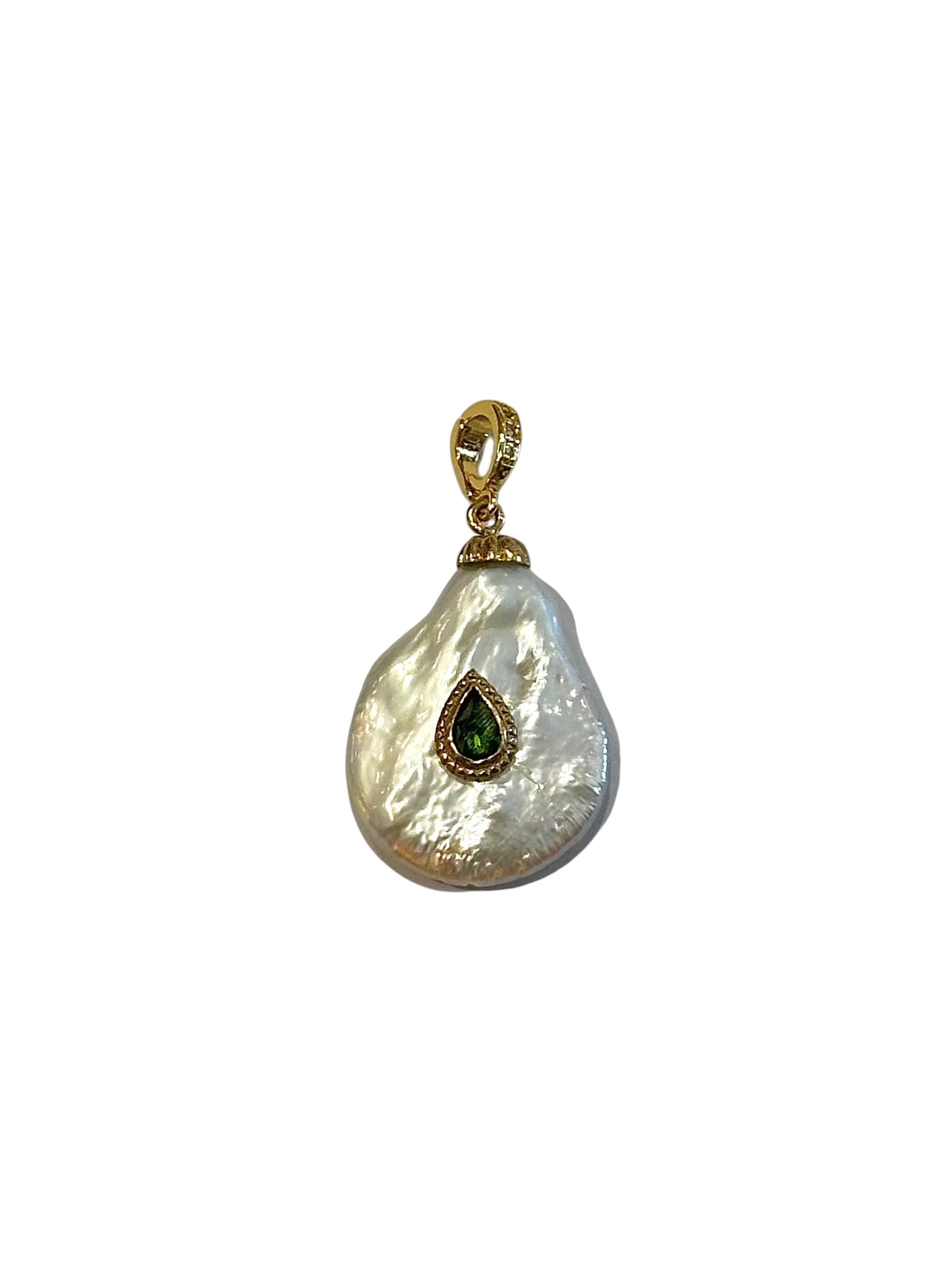 Charm Naiade Perle Baroque Tourmaline Verte - Room Service