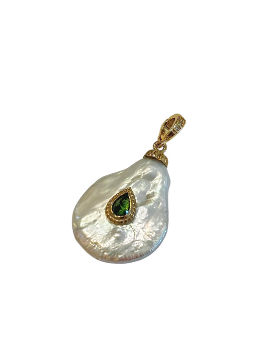 Charm Naiade Perle Baroque Tourmaline Verte - Room Service