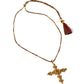 Collier Croix Grenade Citrine Fil de Soie - Room Service