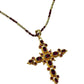 Collier Croix Grenade Grenat Rhodolite Fil de Soie - Room Service
