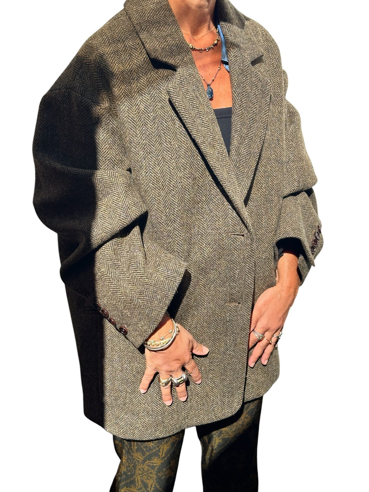 Veste Kate Honey Oversize Effet Chevron - Bellepièce