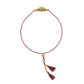 "Bracelet Rakhi 2 en turquoise avec cordon rouge