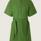 Robe Wanda en popeline légère verte pour l'été