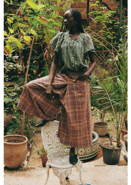 Skirt Pants Violet/Marron - Claramonte