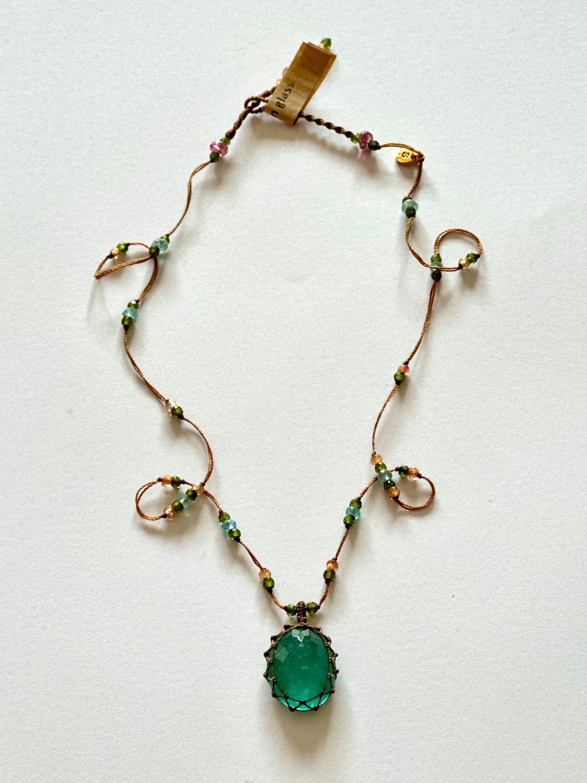 Collier Court Tibétain Ancient Roman Glass (Rare) - Sharing