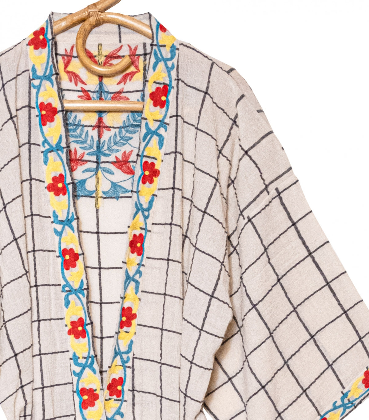 Kimono Écru Brodé - Jamini