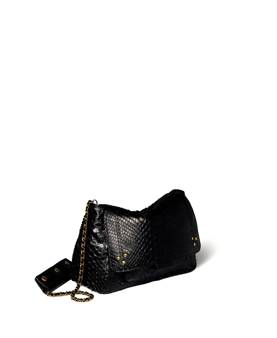 Lulu M Python Shoulder Bag Black - Jerome Dreyfuss